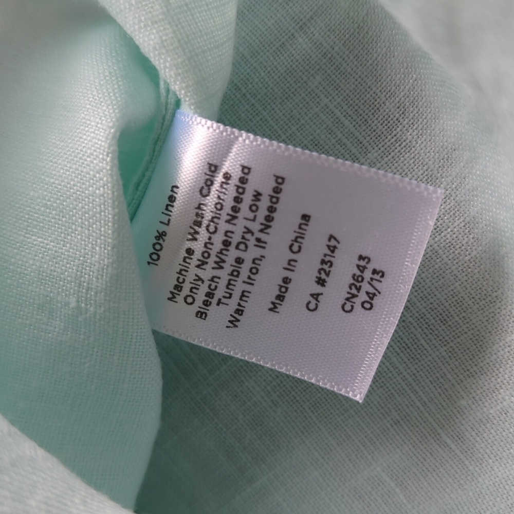 Talbots Light Ice Blue Linen Tunic - Picture 9 of 17